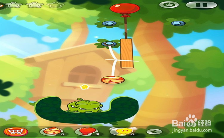 手机游戏割绳子2关卡1-9三星攻略