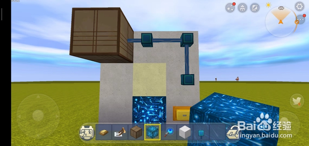 迷你世界怎么制作开关电灯？