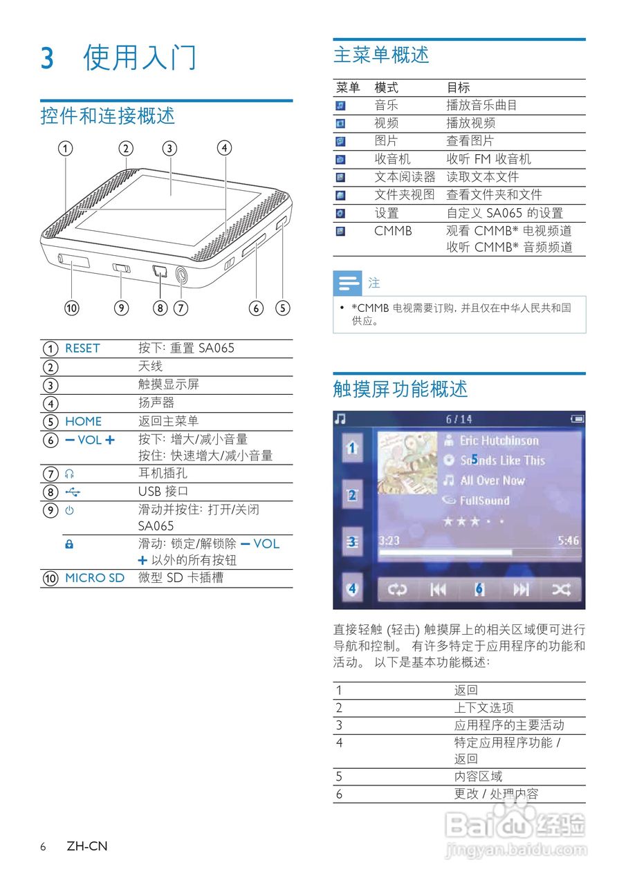 飞利浦SA065104 MP3播放器使用说明书:[1]