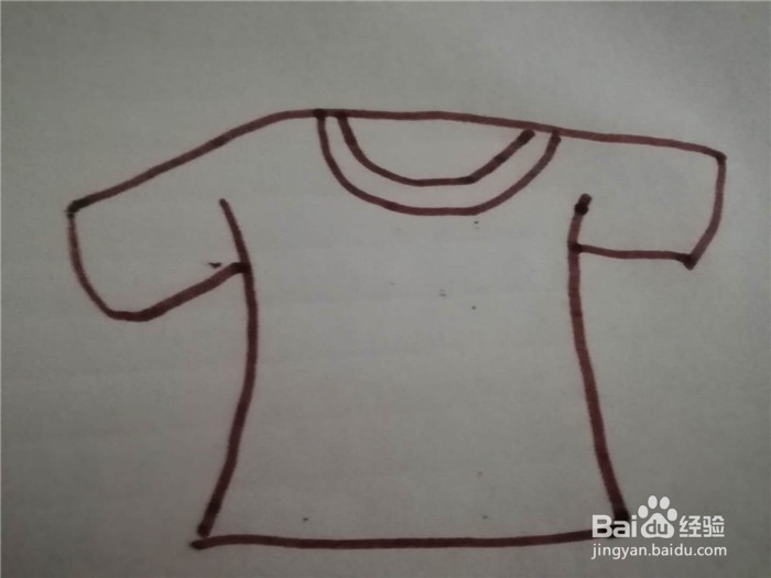 怎么画简笔画的衣服T恤