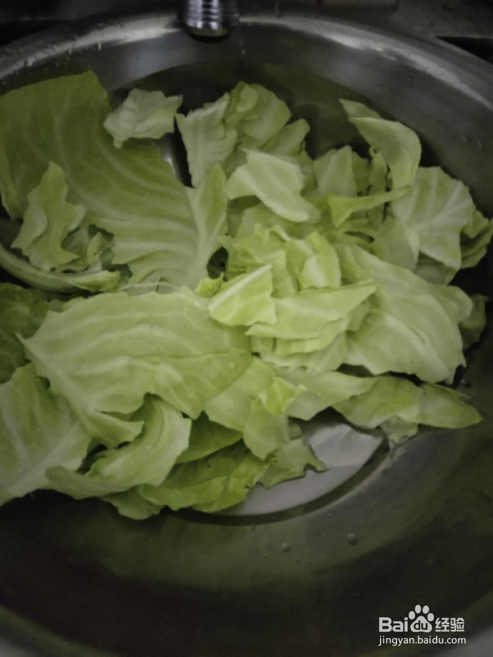 无油手撕包心菜炒年糕