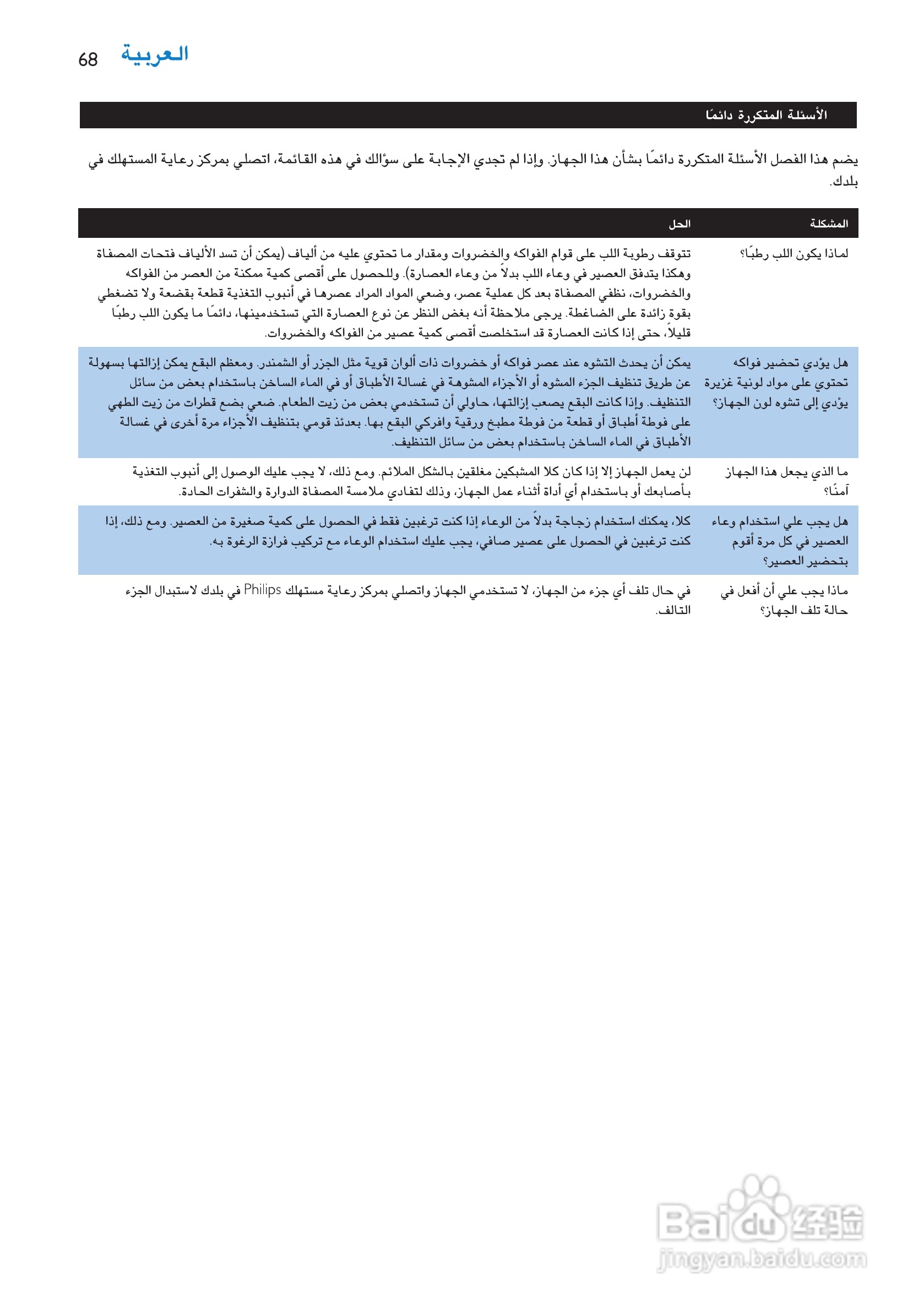 飞利浦HR1866榨汁机使用说明书:[7]