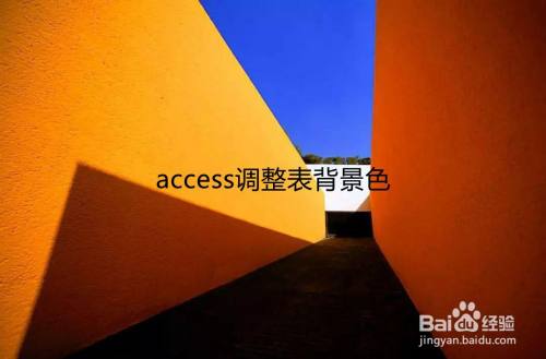 access调整表背景色