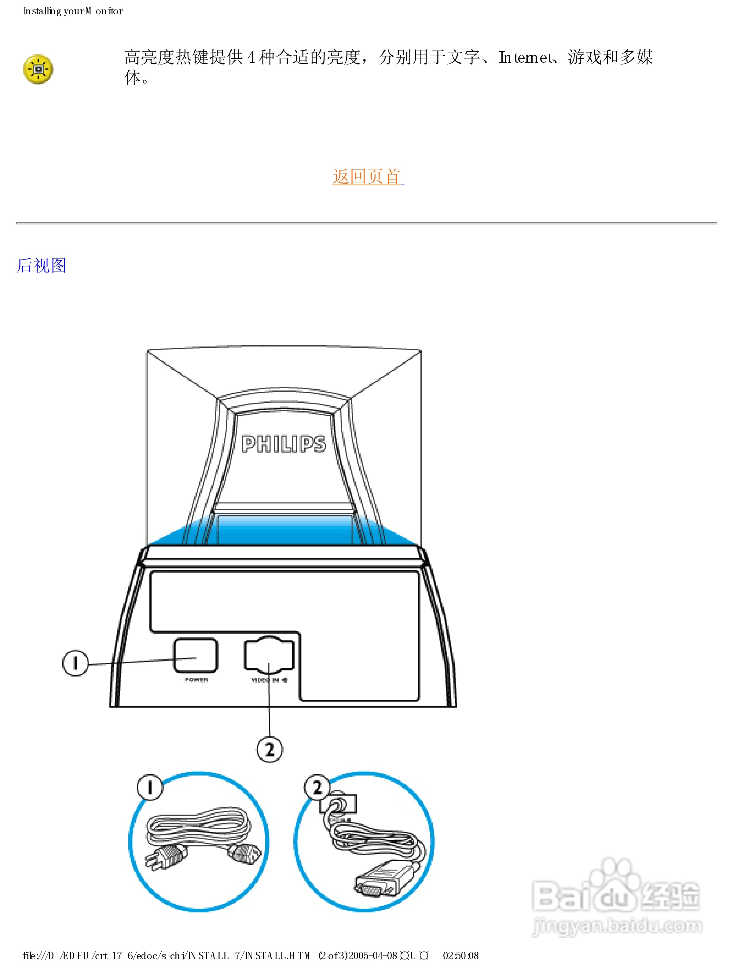 飞利浦107S61彩显使用说明书:[2]