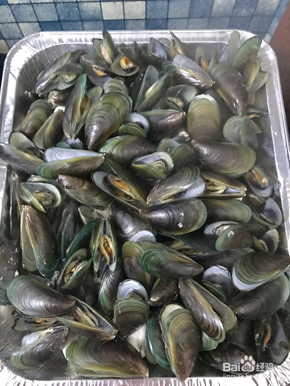 自己做清蒸青口白贝海鲜美食