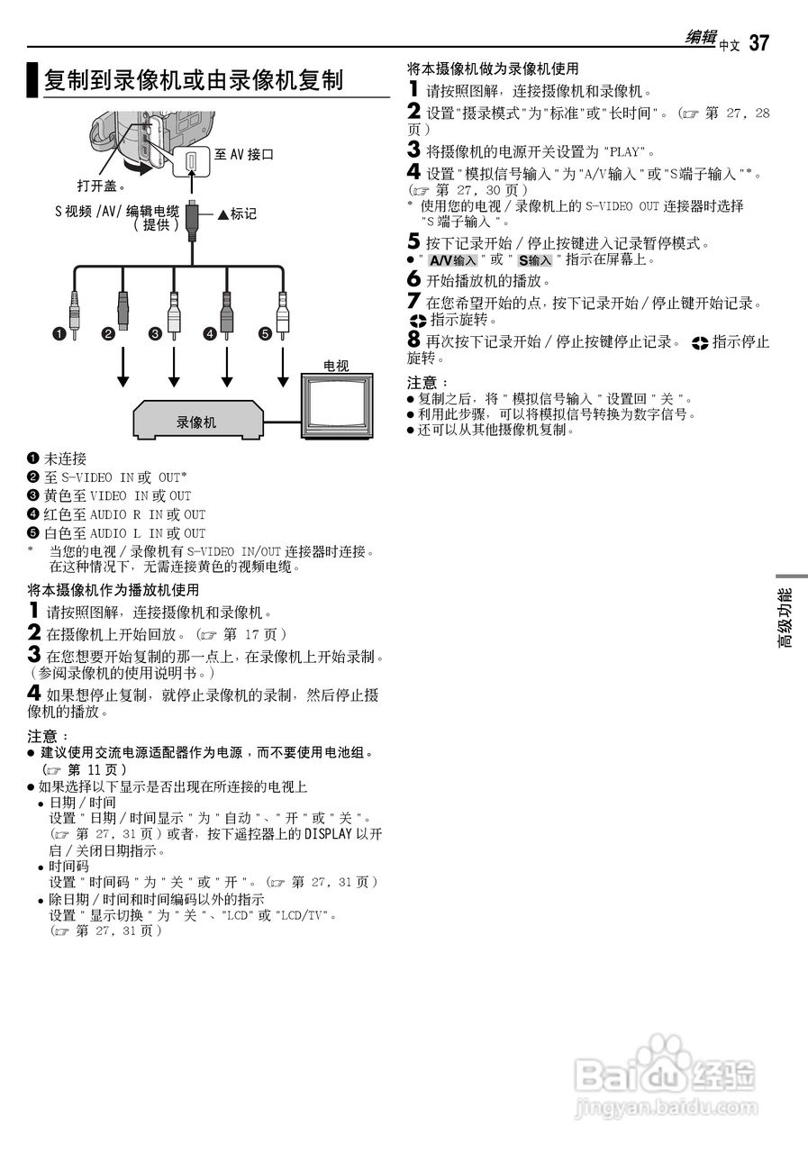 JVC GR-DX37AC数码摄像机说明书:[4]