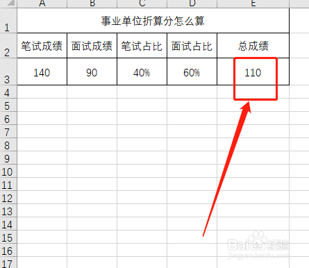 事业单位折算分怎么算