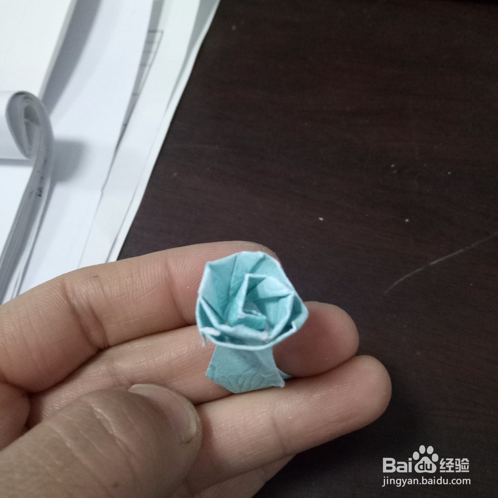 怎么用星纸折玫瑰花戒指