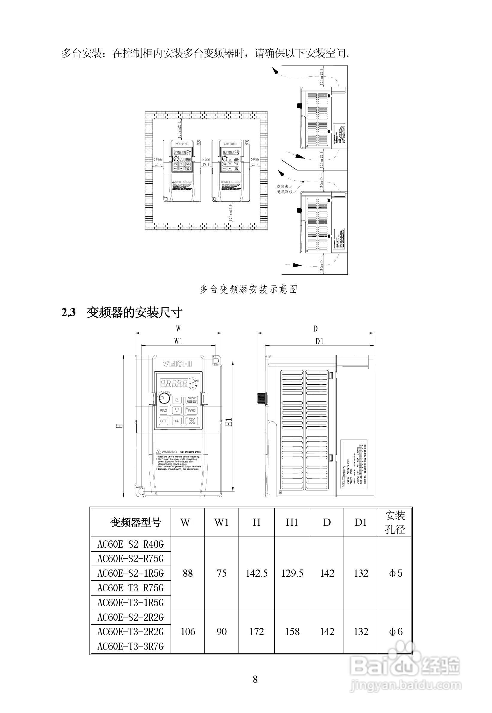 伟创AC60E-T3-R75G变频调速器使用手册:[1]