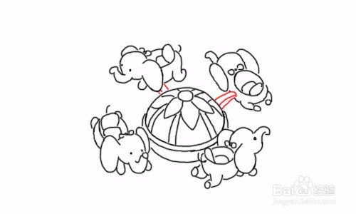 飞象旋转木马怎么画