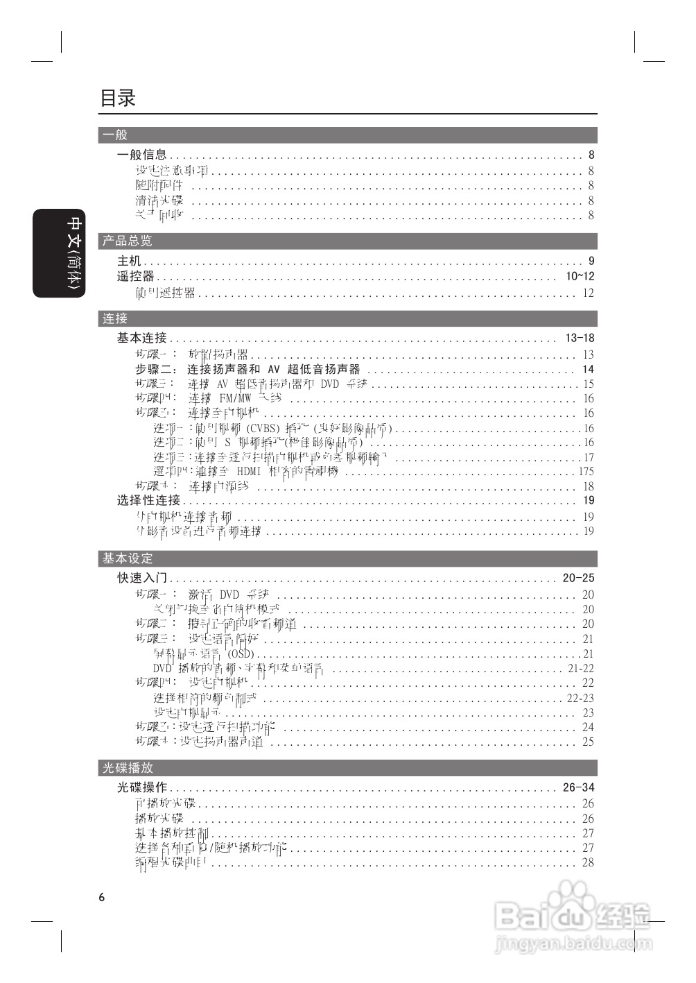 Philip飞利浦hts3455家庭影院说明书:[1]