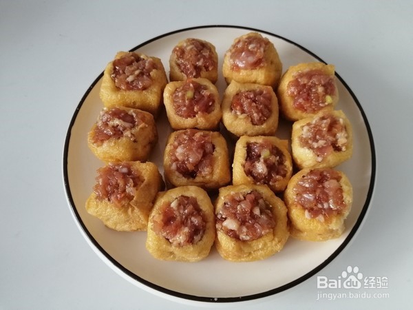 家常菜油豆腐酿肉