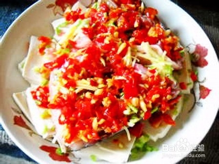 剁椒鱼头豆腐的制作方法