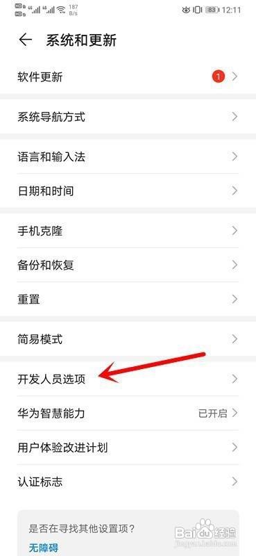 华为mate30在哪打开开发者选项