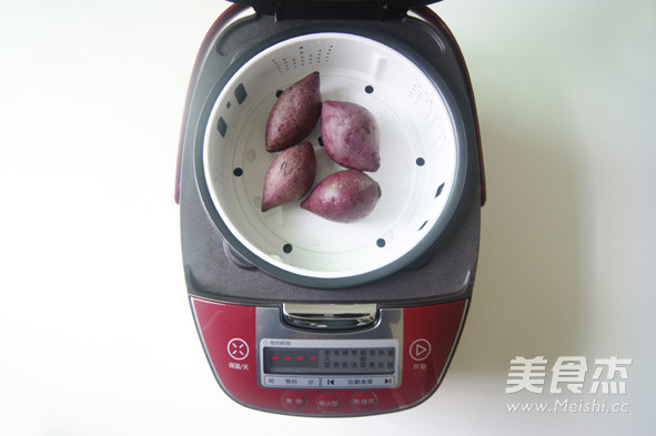 低脂健康小甜点【紫薯草莓大福】