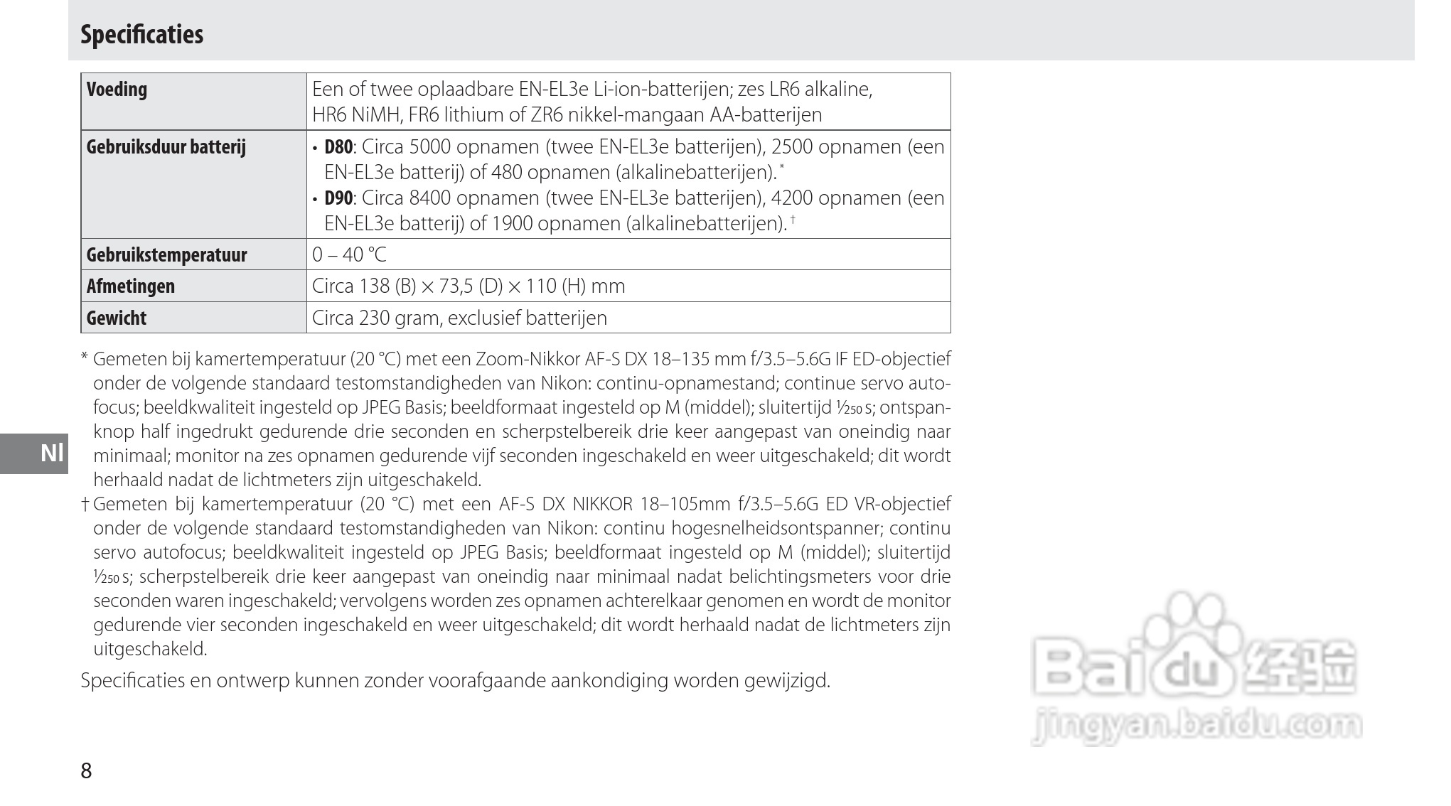 Nokon MB-D80数码单反相机使用说明书:[8]