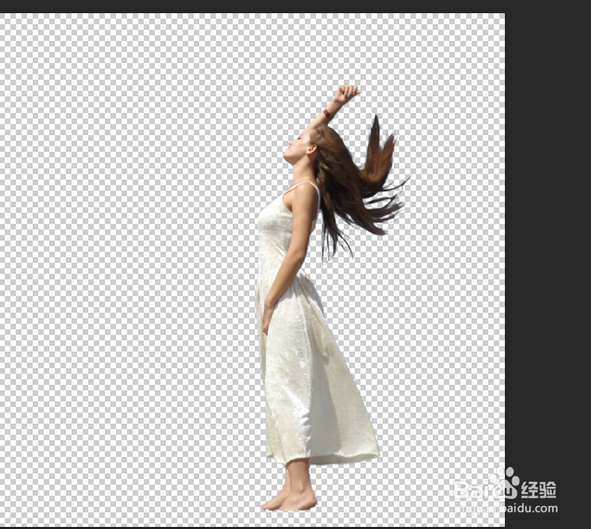 ps怎么扣有发丝的人物