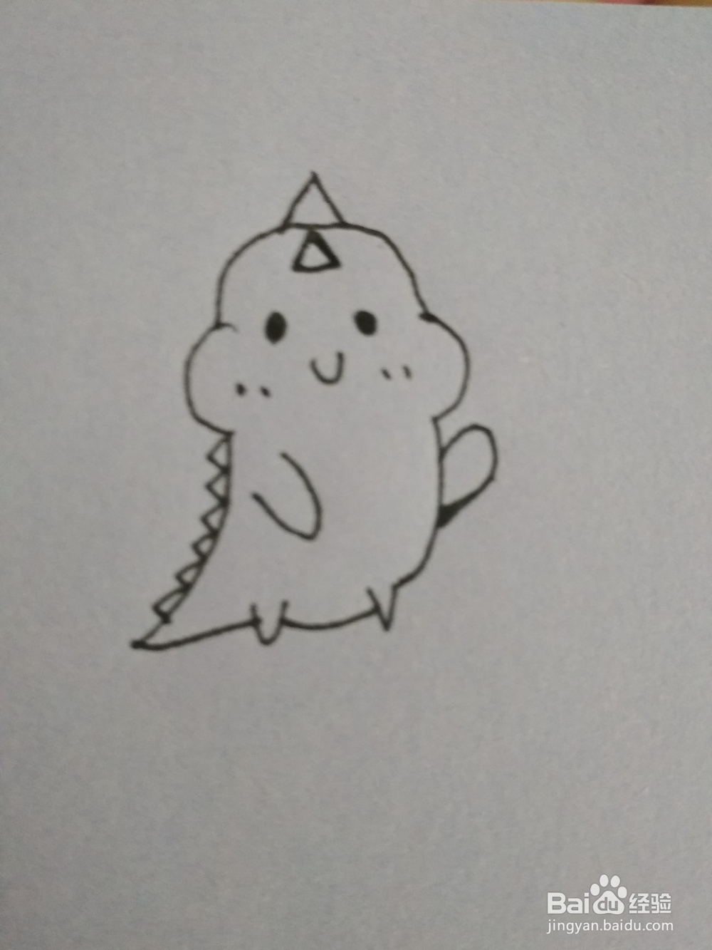 如何画出小恐龙