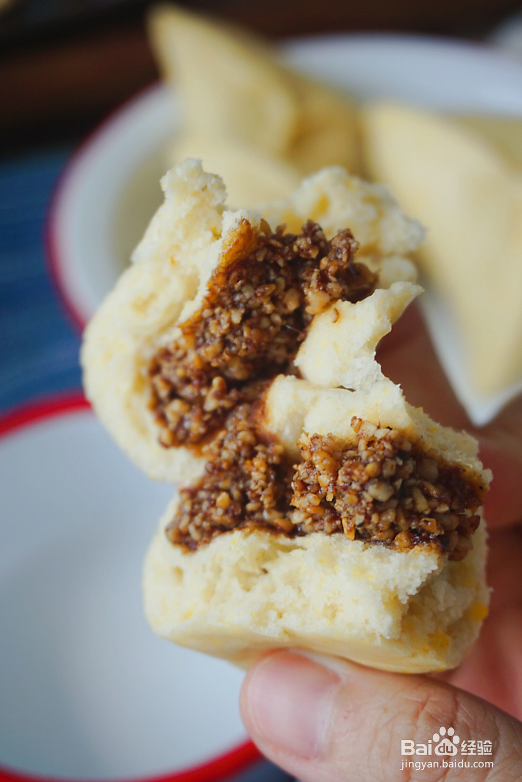 红糖花生芝麻三角包的做法