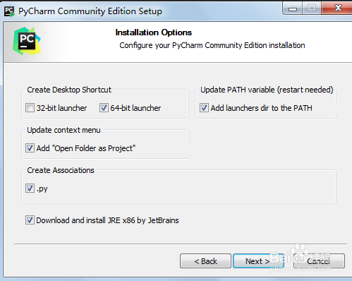 如何在WINDOWS下安装Pycharm2018.3版本