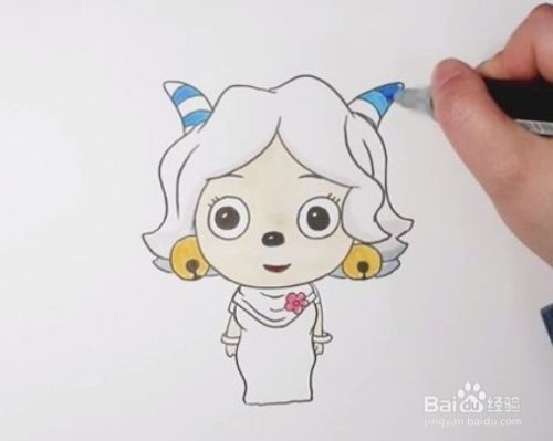 丽羊羊的简笔画怎么画
