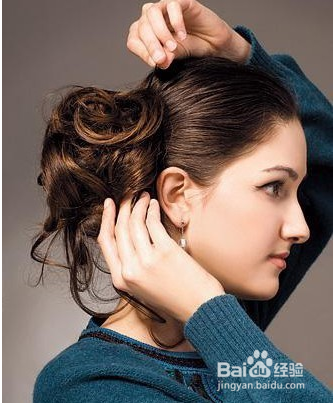 长发美女夏季清凉盘发