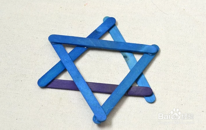 怎么用冰棍制作六芒星