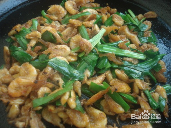 韭菜炒磷虾的做法