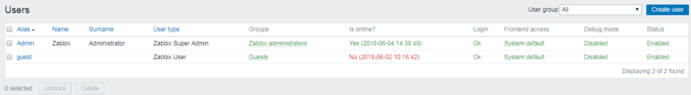 如何在zabbix中修改用户类型？
