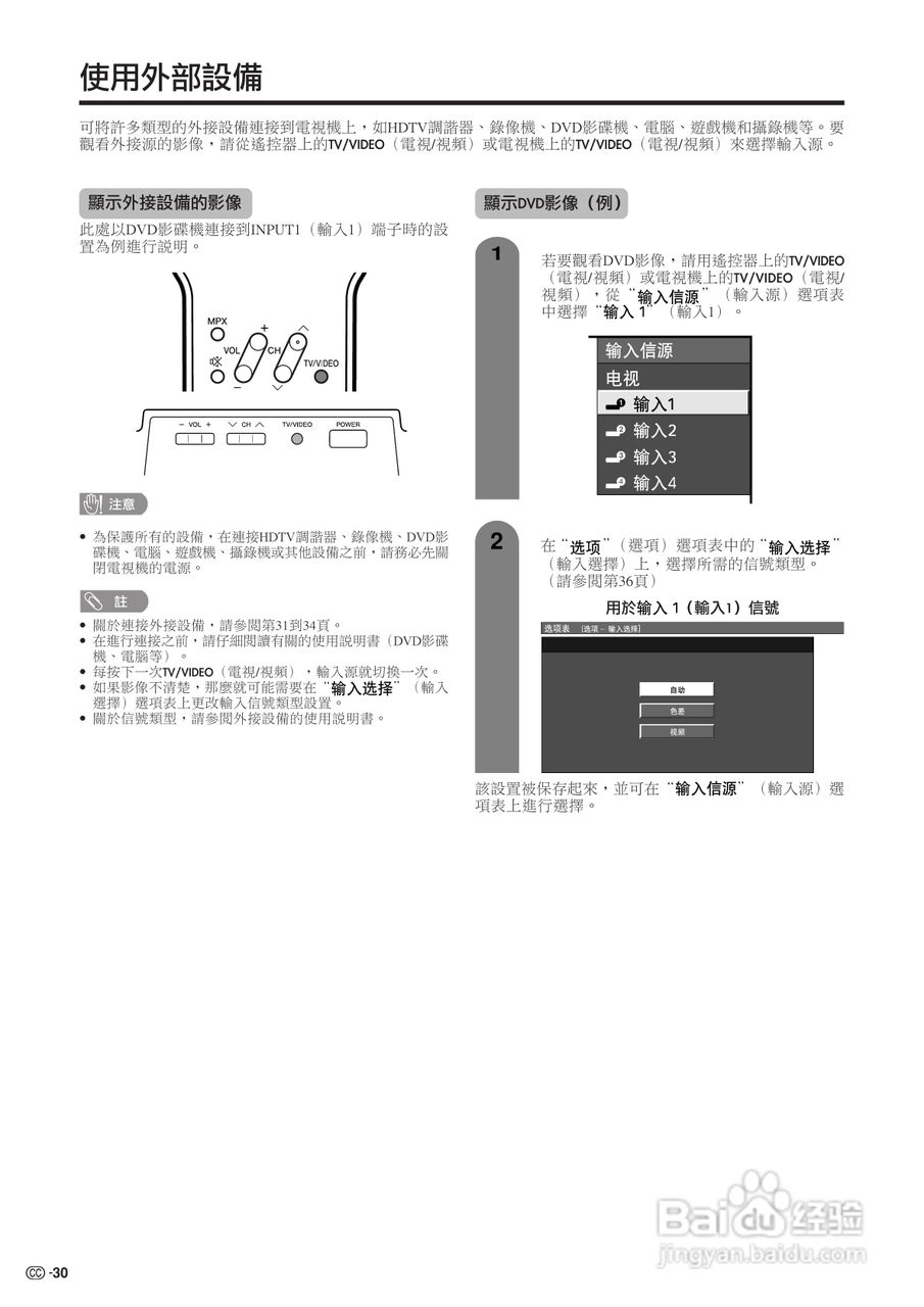 声宝LC-37GA3H型液晶电视机说明书:[4]