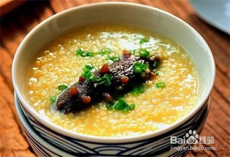 海参小米粥的制作方法