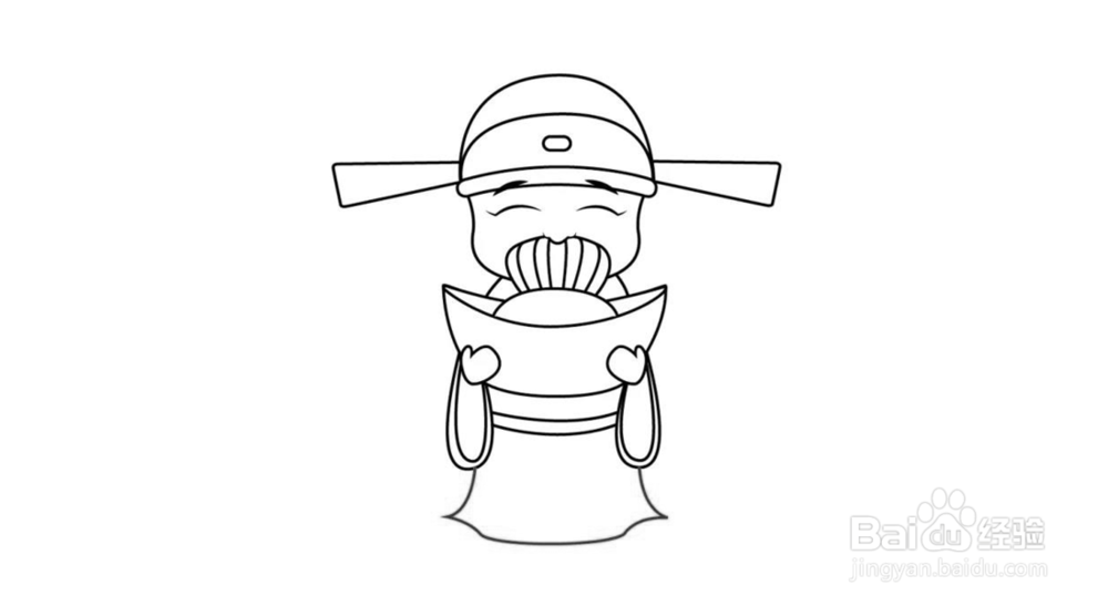 财神简笔画怎么画？