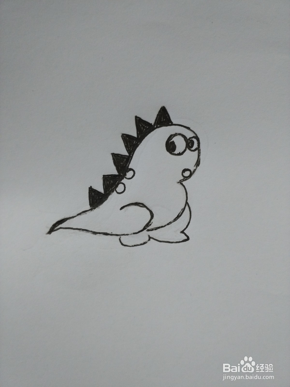 怎么用黑色圆珠笔画画(简单儿童画)