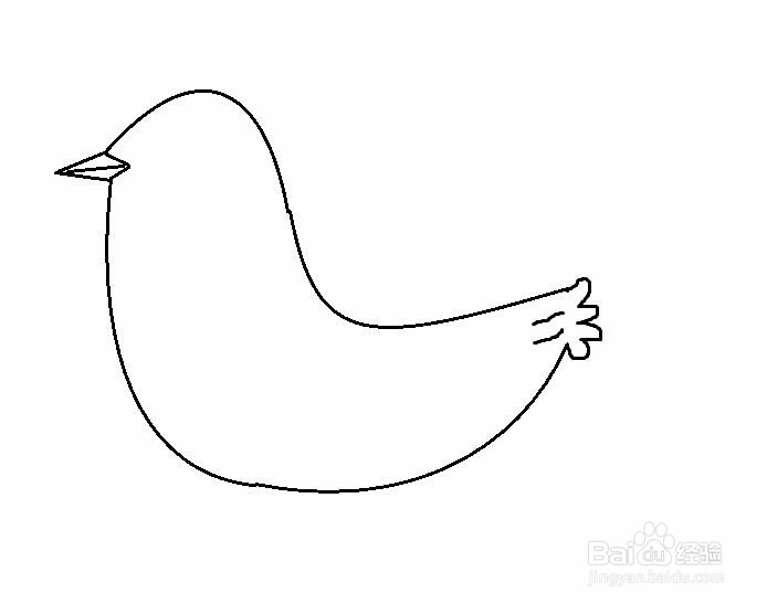 小鸡的简笔画画法