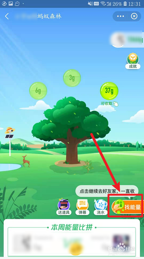 蚂蚁森林怎么一直收好友绿色能量？