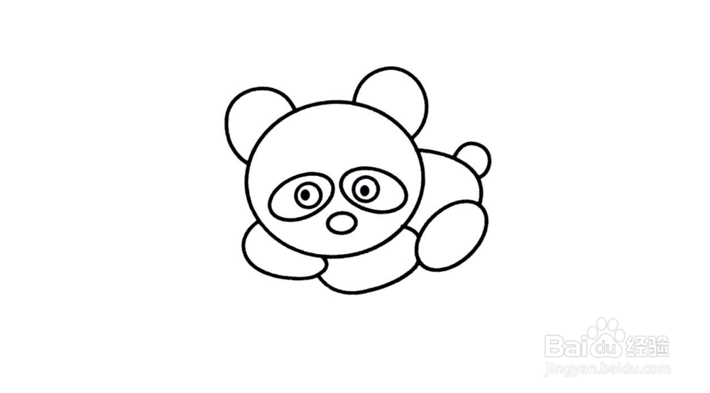 熊猫简笔画怎么画