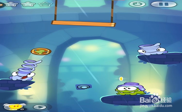 手机游戏割绳子2关卡4-9三星攻略