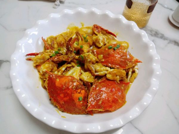 咖喱年糕炒梭子蟹