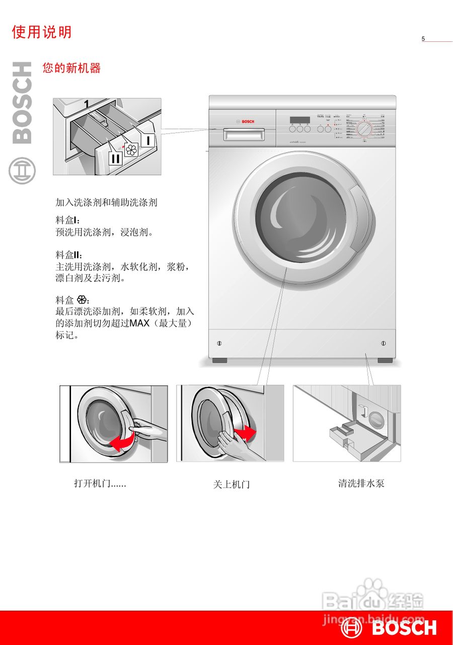 博世WAG20269TI全自动滚筒式洗衣机使用及安装说明书:[1]