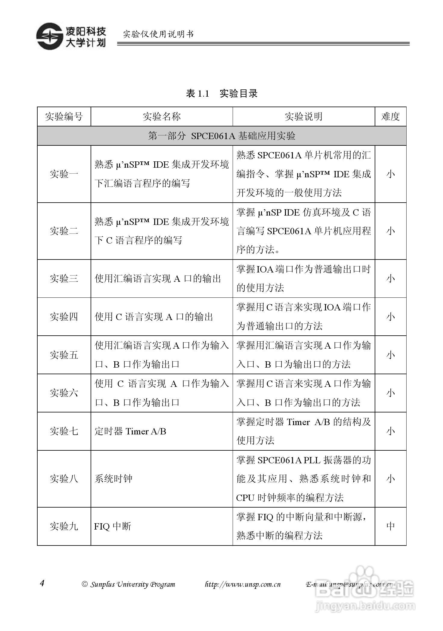 SPCE061A 实验仪 V2.0.2使用说明书:[1]