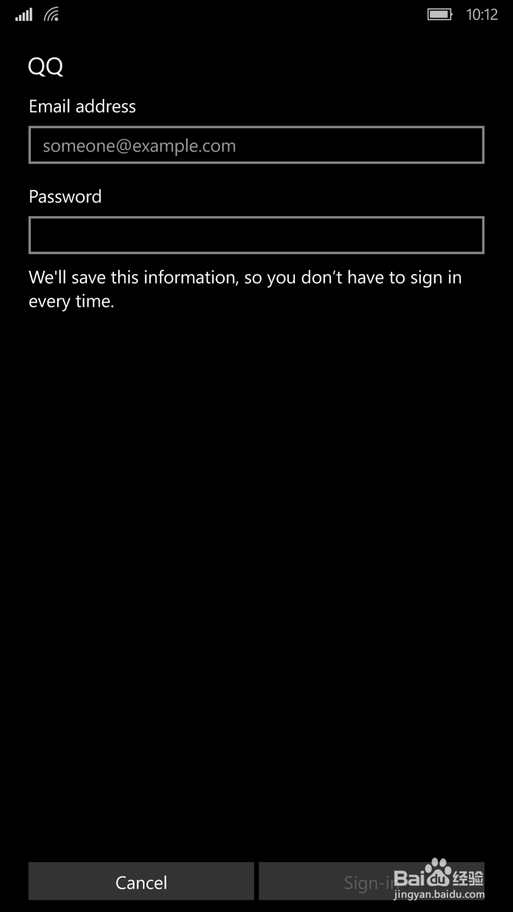 window10 mobile outlook邮箱如何添加QQ邮箱