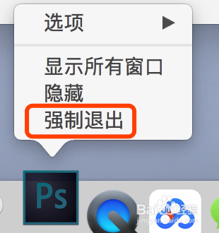 mac怎么强制退出应用程序?