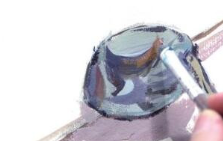 水粉画入门单个静物不锈钢勺子的画法教程