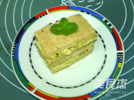 葱花鸡蛋全麦三明治
