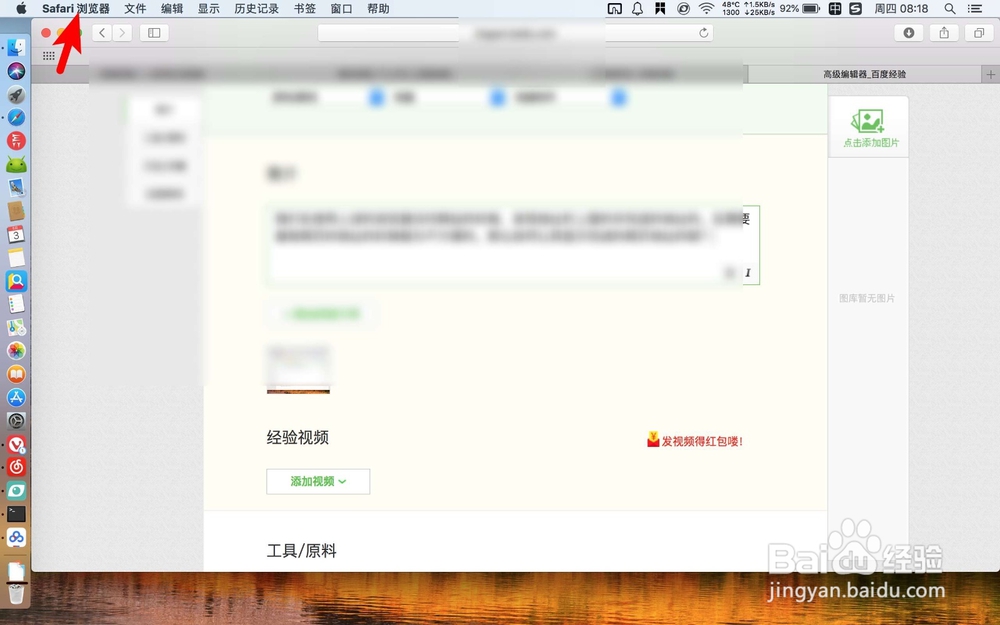 mac safari 浏览器如何显示完成的网站地址