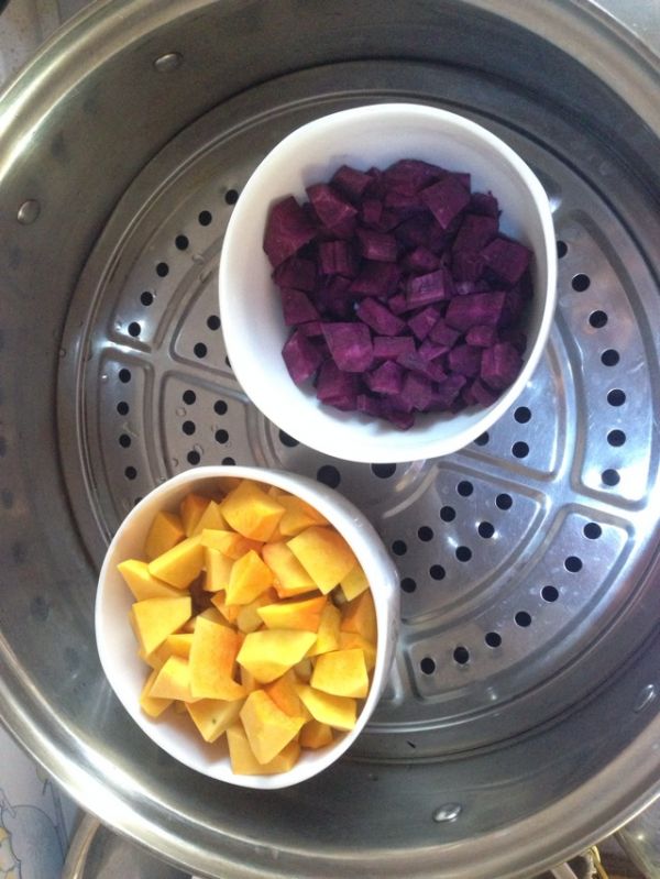 紫薯玫瑰花馒头