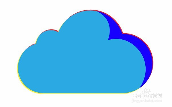 用Ai画玻璃质感云图标