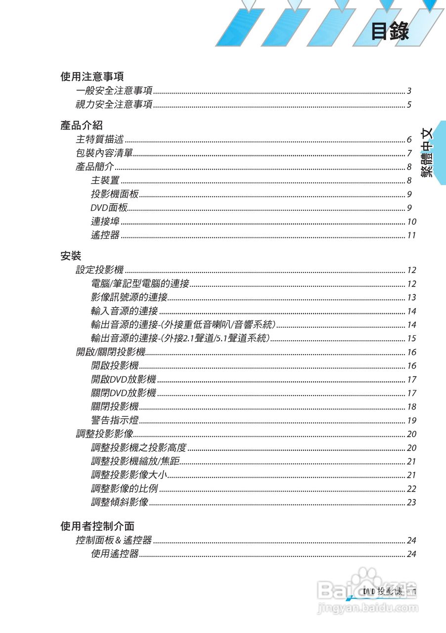 奥图码 U2投影机说明书:[1]
