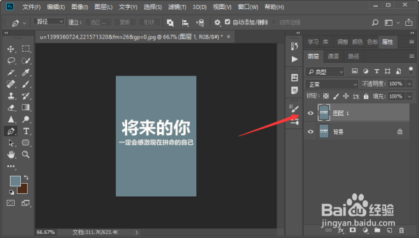 怎么在photoshop图片正中间加一条线?