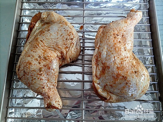 烤箱烤鸡全腿的做法